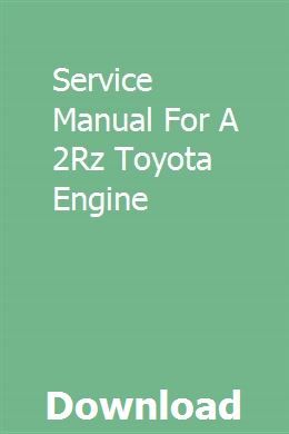 Toyota 2rz engine specs
